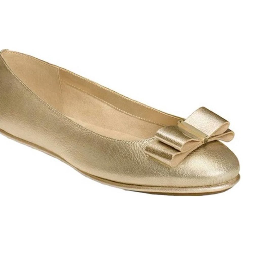 Aerosole Champagne Gold Flats - Cushion Sole